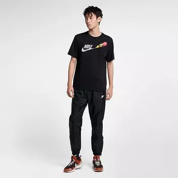 Футболка Nike Sportswear, черный/белый/желтый