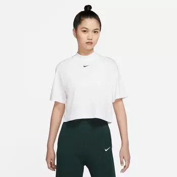 Футболка Nike Sportswear Essential Women's Boxy Mock-Neck, белый