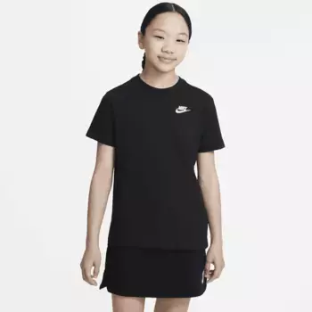 Футболка Nike Sportswear "ФУТБОЛКА ДЛЯ БОЛЬШИХ ДЕТЕЙ (ДЕВОЧЕК)", черный