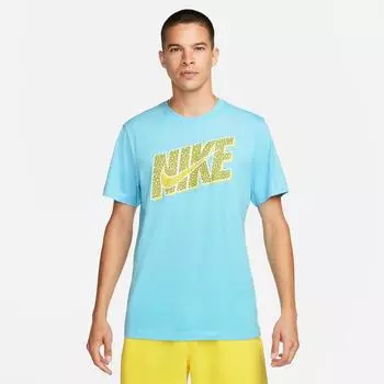 Футболка Nike Sportswear Futura Swoosh с графическим принтом, синий