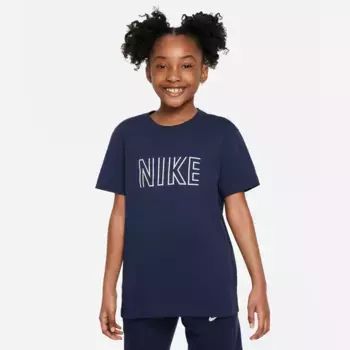 Футболка Nike Sportswear "G NSW BF TEE PRNT SW - для детей", цвет Obsidian