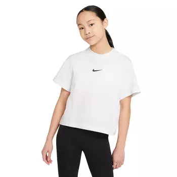 Футболка Nike Sportswear Older Kids', белый/черный