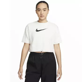 Футболка Nike Sportswear Swoosh Short-Sleeve Crop, бежевый