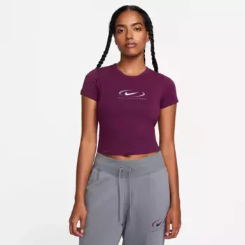 Футболка Nike Sportswear "W NSW BBY TEE SWSH", бордовый
