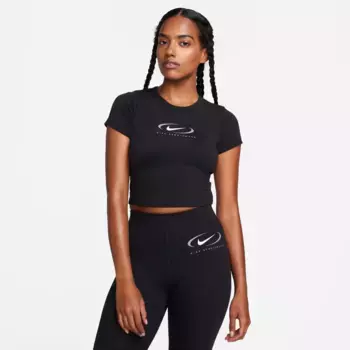 Футболка Nike Sportswear "W NSW BBY TEE SWSH", черный