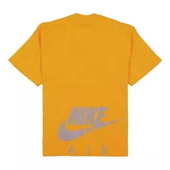 Футболка Nike x Kim Jones Crossover Air Logo Alphabet Printing Round Neck Short Sleeve Couple Style Orange, оранжевый