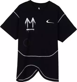 Футболка Nike x Off-White NRG RU Short-Sleeve T-Shirt 'Black', черный