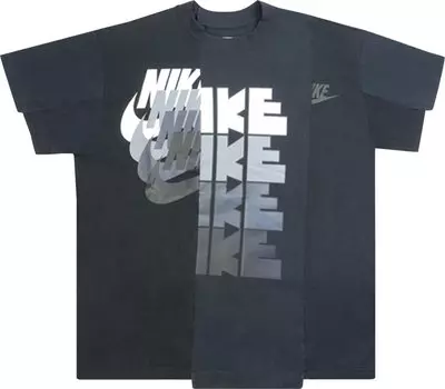 Футболка Nike x Sacai Hybrid T-Shirt 'Black', черный