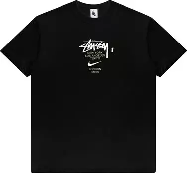 Футболка Nike x Stussy International Tee 'Black', черный