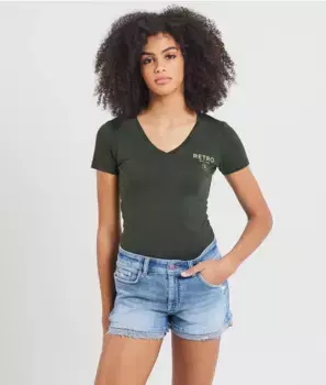 Футболка Ninette Retro Jeans, хаки