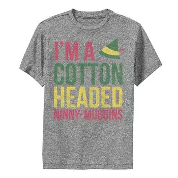 Футболка Ninny-Muggins с рисунком «Эльф I’m A Cotton Head» для мальчиков 8–20 лет Licensed Character