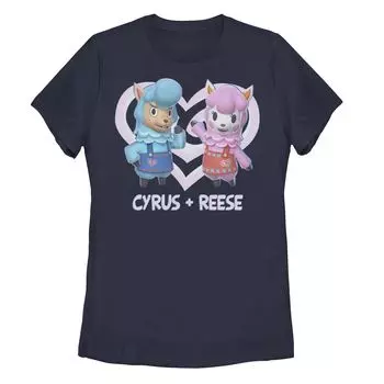 Футболка Nintendo Animal Crossing Cyrus и Reese Heart для юниоров Licensed Character