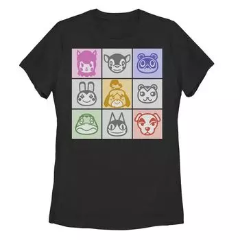 Футболка Nintendo Animal Crossing Icon Grid с портретами для юниоров Licensed Character