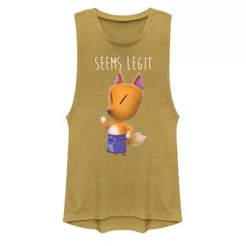 Футболка Nintendo Animal Crossing Redd The Fox для юниоров кажется законной мускулистой Licensed Character
