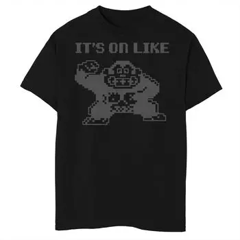 Футболка Nintendo It's On Like Donkey Kong для мальчиков 8–20 лет Licensed Character, черный