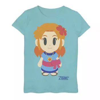 Футболка Nintendo Legend Of Zelda Links Awakening Marin в стиле Аватара для девочек 7–16 лет с графическим рисунком и портретом Licensed Character