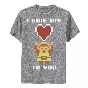Футболка Nintendo Legend of Zelda с 8-битной графикой «My Heart To You» для мальчиков 8–20 лет Licensed Character