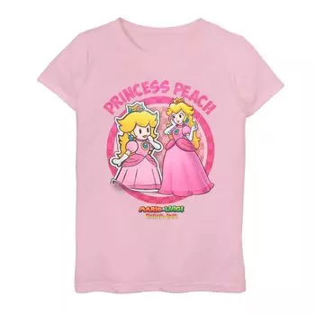 Футболка Nintendo Mario & Luigi Paper Jam Princess Peach для девочек 7–16 лет Licensed Character