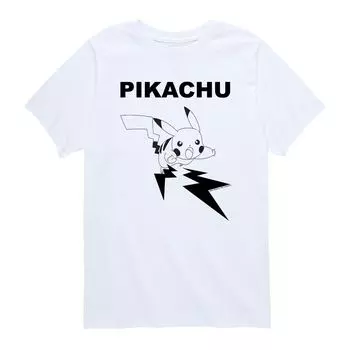 Футболка Nintendo Pokmon Pikachu Engage для мальчиков 8–20 лет Licensed Character, белый