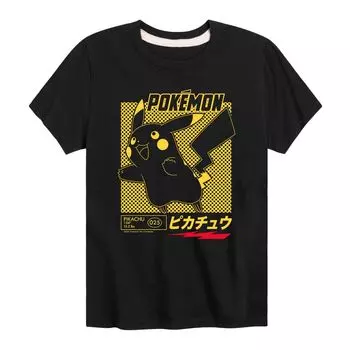 Футболка Nintendo Pokmon Pikachu Speed для мальчиков 8–20 лет Licensed Character, черный