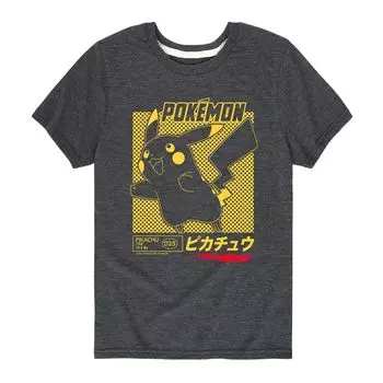 Футболка Nintendo Pokmon Pikachu Speed для мальчиков 8–20 лет Licensed Character, серый