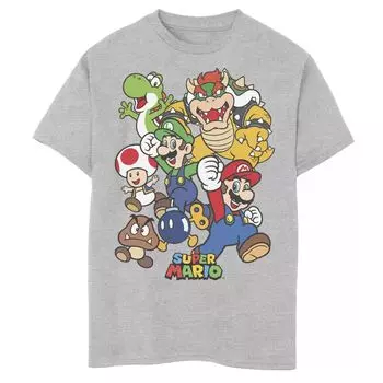 Футболка Nintendo Simple Box с рисунком для мальчиков 8–20 лет Licensed Character