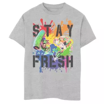 Футболка Nintendo Splatoon Pride Stay Fresh с рисунком Rainbow Paint Splat для мальчиков 8–20 лет Licensed Character