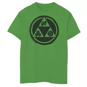 Футболка Nintendo The Legend of Zelda Triforce Attributes для мальчиков 8–20 лет с контуром Licensed Character