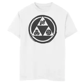 Футболка Nintendo The Legend of Zelda Triforce Attributes для мальчиков 8–20 лет с контуром Licensed Character, белый