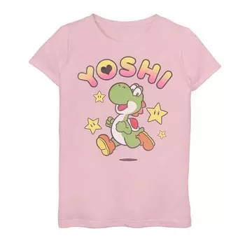 Футболка Nintendo Yoshi Love для девочек 7–16 лет Licensed Character, розовый
