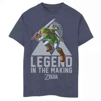 Футболка Nintendo Zelda Link Legend In The Making Triforce для мальчиков 8–20 лет с рисунком Licensed Character