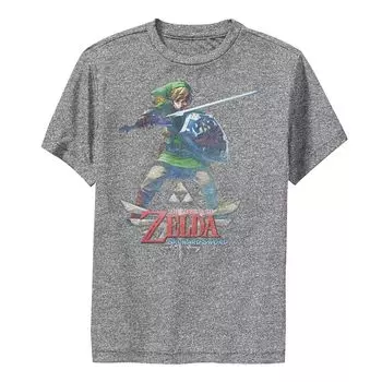 Футболка Nintendo Zelda Skyward Sword Link Ready For Battle Performance для мальчиков 8–20 лет Licensed Character