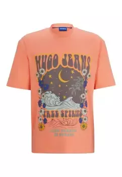 Футболка nirito стандартного кроя Hugo, оранжевый