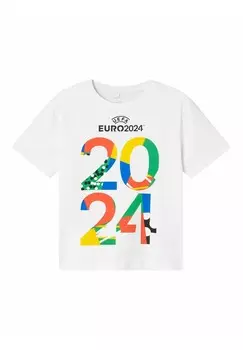 Футболка NKMMICA UEFA Name it, кремовый