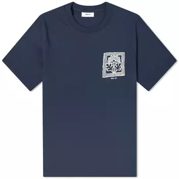 Футболка NN07 Adam Print, темно-синий