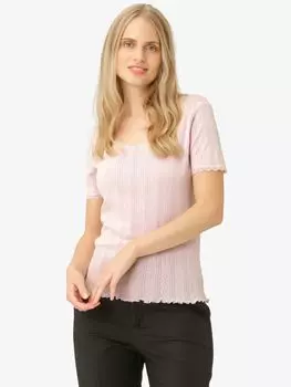 Футболка Noa Noa Mindy Pointelle из органического хлопка, очаровательная орхидея