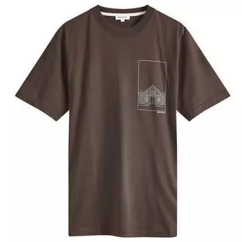 Футболка Norse Projects Johannes Organic Kanonbadsvej Print T-Shirt, цвет Espresso