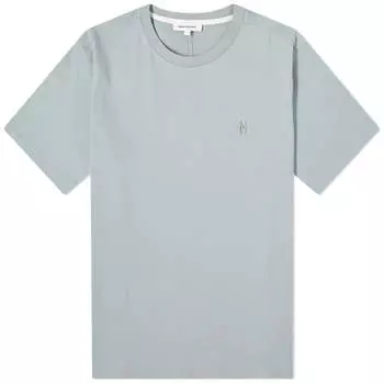 Футболка Norse Projects Johannes Organic N Logo, цвет Light Stone Blue