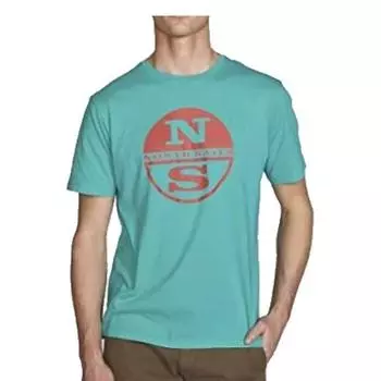 Футболка North Sails с логотипом и графическим принтом бирюзовый