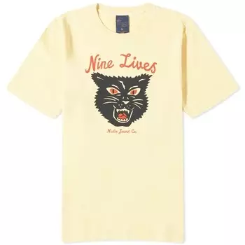 Футболка nudie jeans co joni nine lives, желтый
