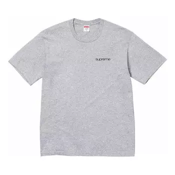 Футболка nyc logo t-shirt 'grey black' Supreme, серый