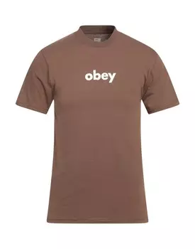 Футболка Obey, коричневый