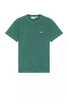 Футболка Obey Lowercase Pigment Short Sleeve, цвет Aventurine Green