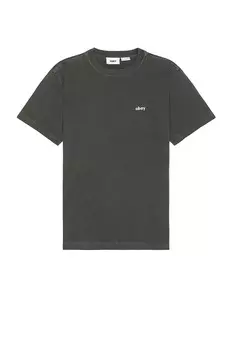 Футболка Obey Lowercase Pigment Short Sleeve, цвет Digital Black