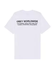 Футболка Obey Worldwide Cities, белый