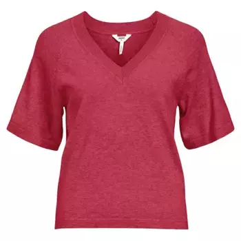 Футболка Object Thess short sleeve v neck, красный