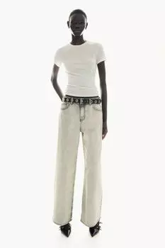 Футболка, облегающая фигуру H&M, бежевый