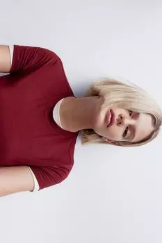 Футболка облегающая фигуру H&M, красный