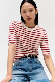 Футболка, облегающая фигуру H&M, мультиколор