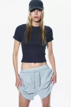 Футболка, облегающая фигуру H&M, серый